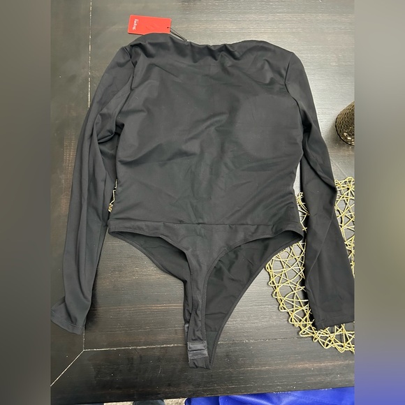 Popilush Long Sleeve Henley Bodysuit Tummy Control Shapewear RedTag - Picture 7 of 8